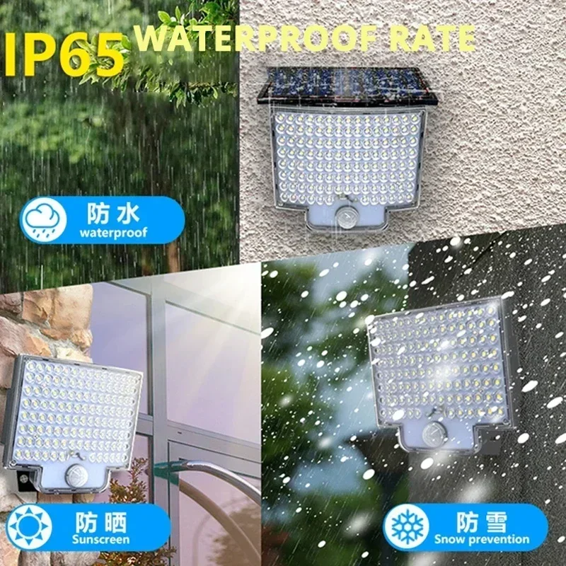 Solar Split Type LED Wall Lamp Super Bright Human Body Sensing Courtyard Remote Control Outdoor Waterproof