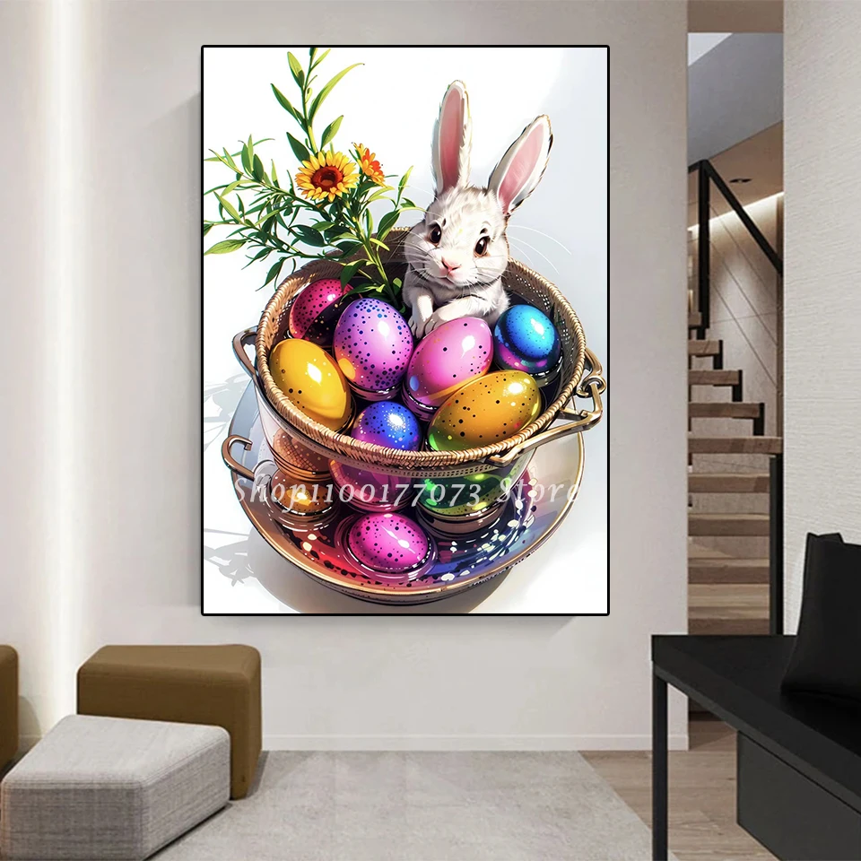 FIYO Diamond Painting Flower Rabbit Animal Mosaic Easter Egg and Bunny  Cross Stitch Kit Diamond Embroidery Wall Art Home Decor - AliExpress