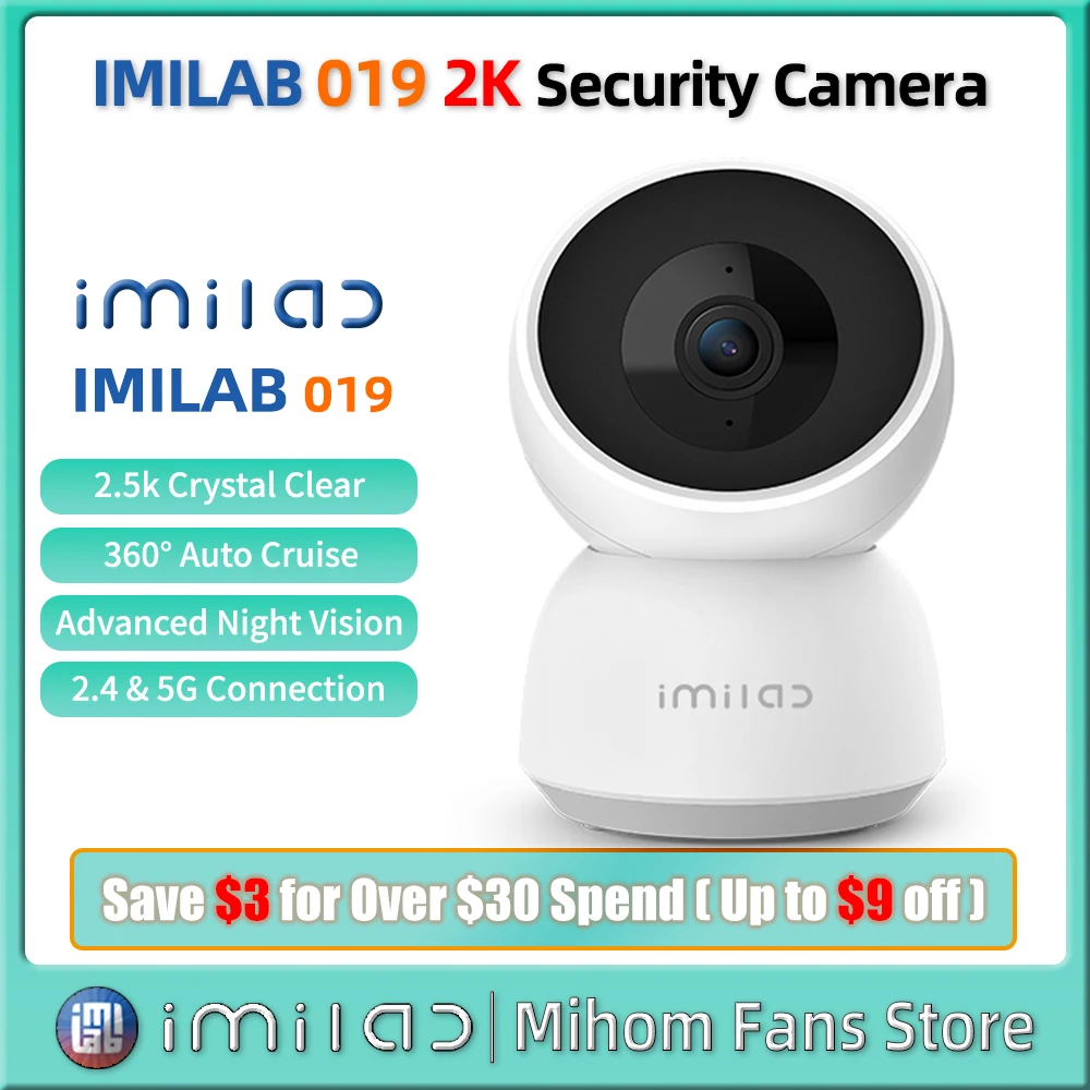 

IP-камера IMILAB 019 с поддержкой Wi-Fi, 2K, HD
