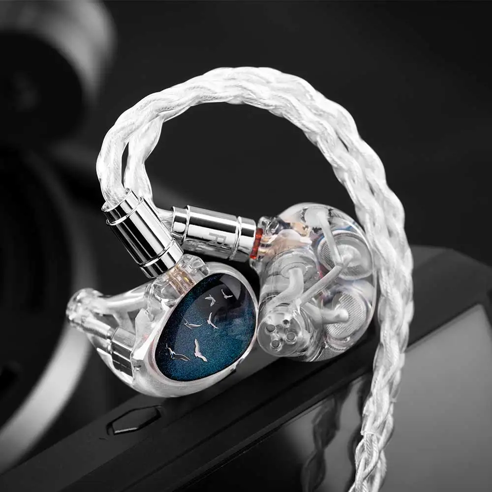Kinera Celest Phoenixcall 인이어 모니터, 평면 패널 드라이버, 5 하이브리드 드라이버, IEM 0.78, 2 핀 플러그 이어폰 케이블, 1DD + 2BA + 2