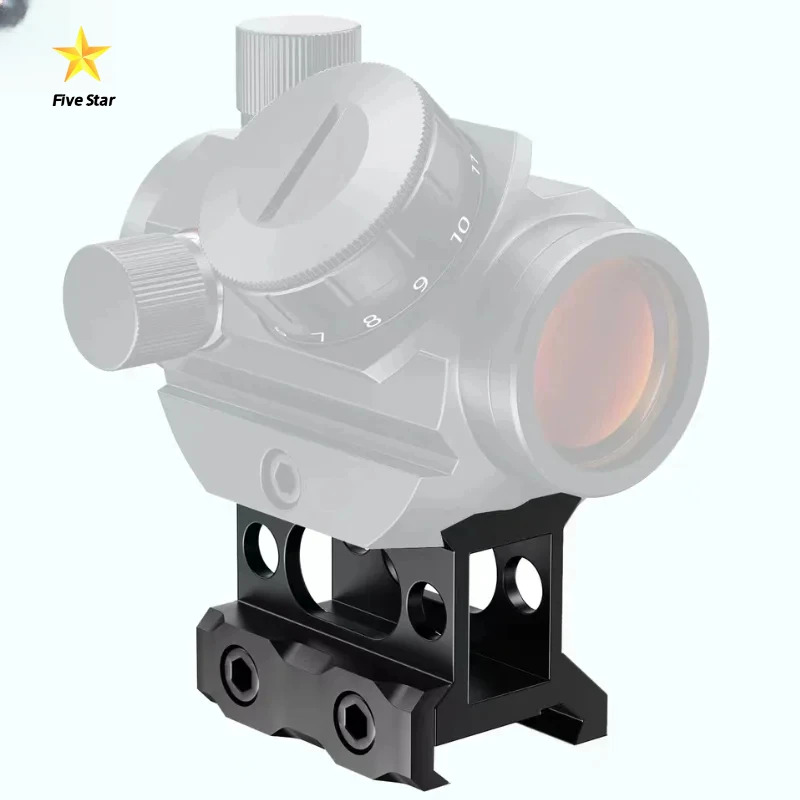 Picatinny Riser Mount FiveStar Tactics 1" Height Picatinny Short Riser Mount Aluminum Alloy Scope Base 20mm Picatinny Rail