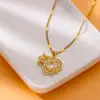 Colliers avec initiales de cœur et de fleur en Zircon pour femmes, en acier inoxydable, pour amoureux du cœur, couleur or, chaîne avec lettres, bijoux