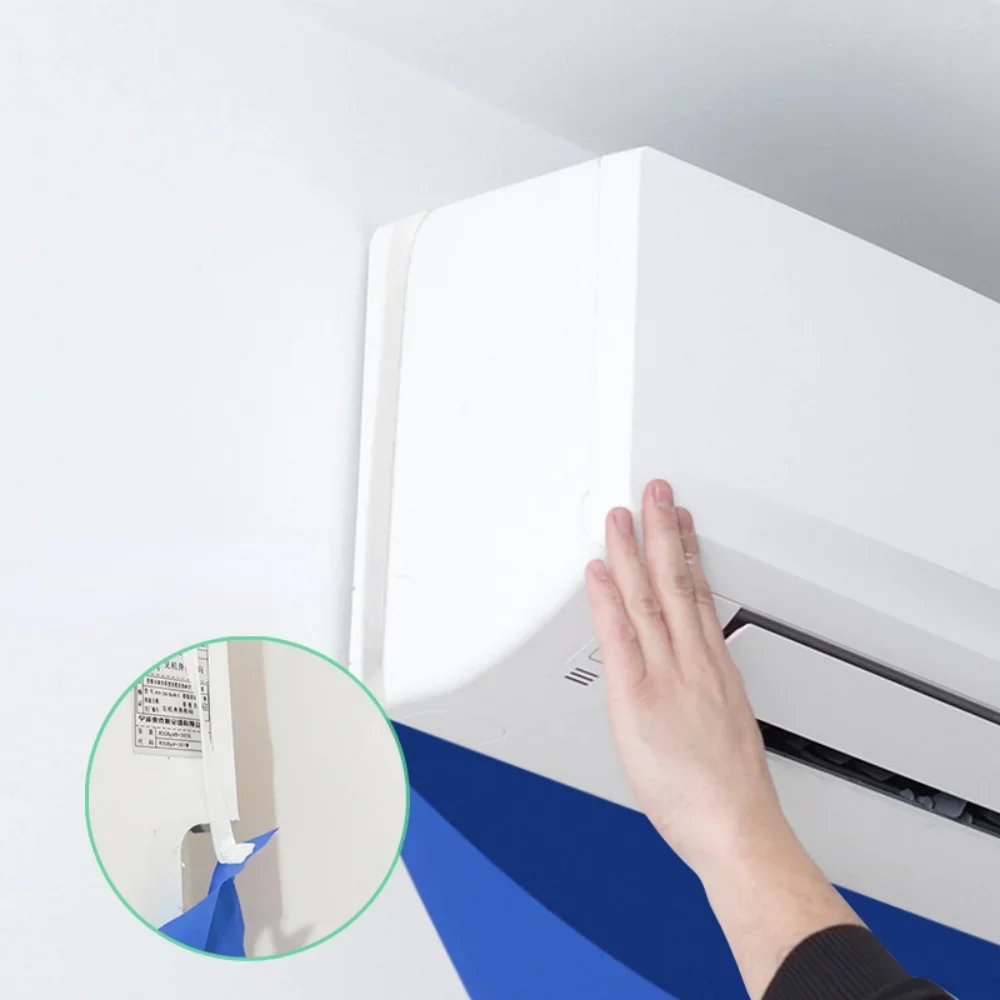 Air Conditioning Cover 100cm Air Conditioning Cleaning Cover Bag PVC Thickened Cleaner Water Pipe Home 1-1.5P Split Hanging Air Conditioner Tools