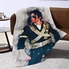 Michael Jackson Custom  Flannel Blanket Thin Portable Nap Air Conditioning Sofa Warm Plush Home Travel Picnic Cover 2