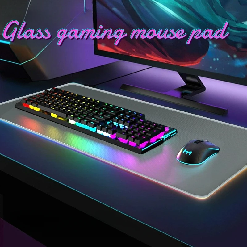 MiFuny Glass Large Gaming Mouse Pad for FPS Game Esports Desk Mat