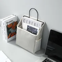 Hanging Bag Dormitory Storage Bag Wall-mounted Wall Fabric Desktop Cotton Linen Finishing Storage Bag #3617 2
