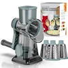 2025 3-in-1 Rotary Cheese Grater Multifunctional Manual Veg Slicer Nut Grinder Kitchen Essential Tool