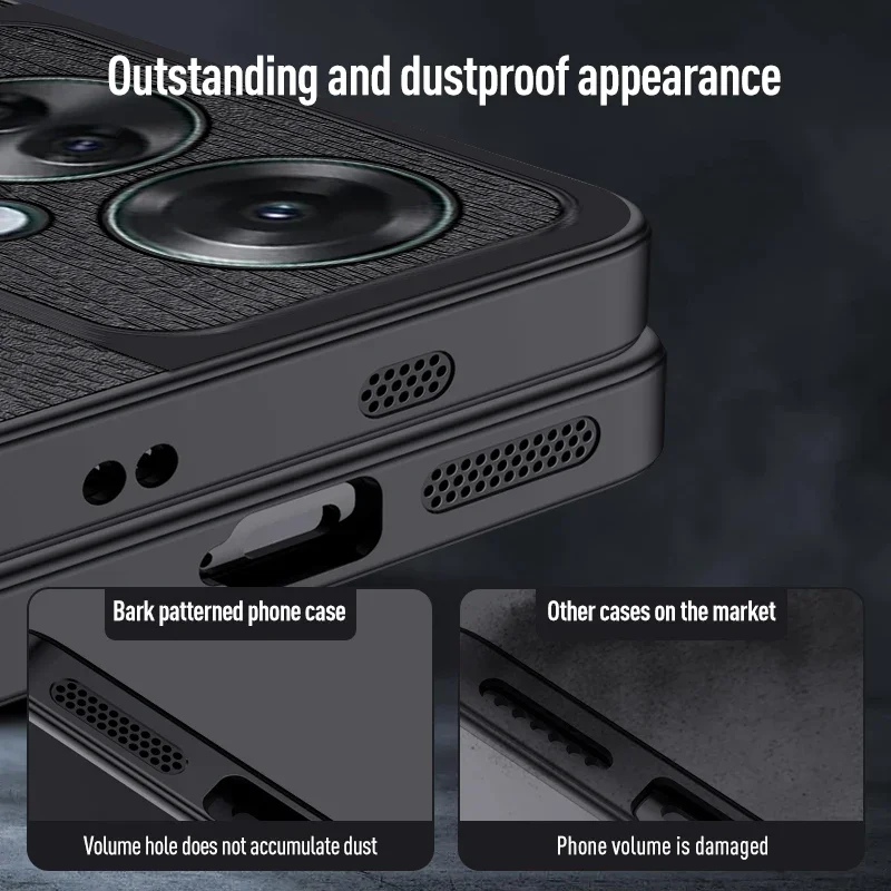 Premium PU Leather Wood-Pattern Protective Phone Case - Elegant Luxury Design