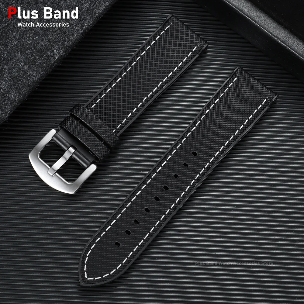 Nylon Sailcloth Rubber Hybrid Waterproof Watch Strap Bracelet