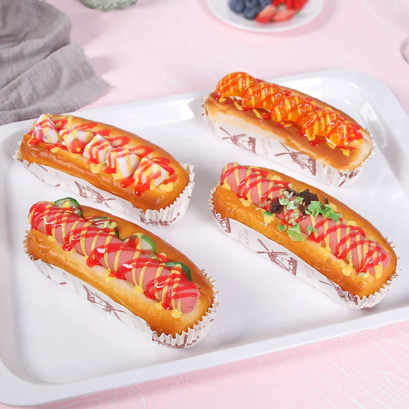 1PC Artificial Croissant Dessert Fake Food Model Decoration Photography Pro Tea Table Decoration