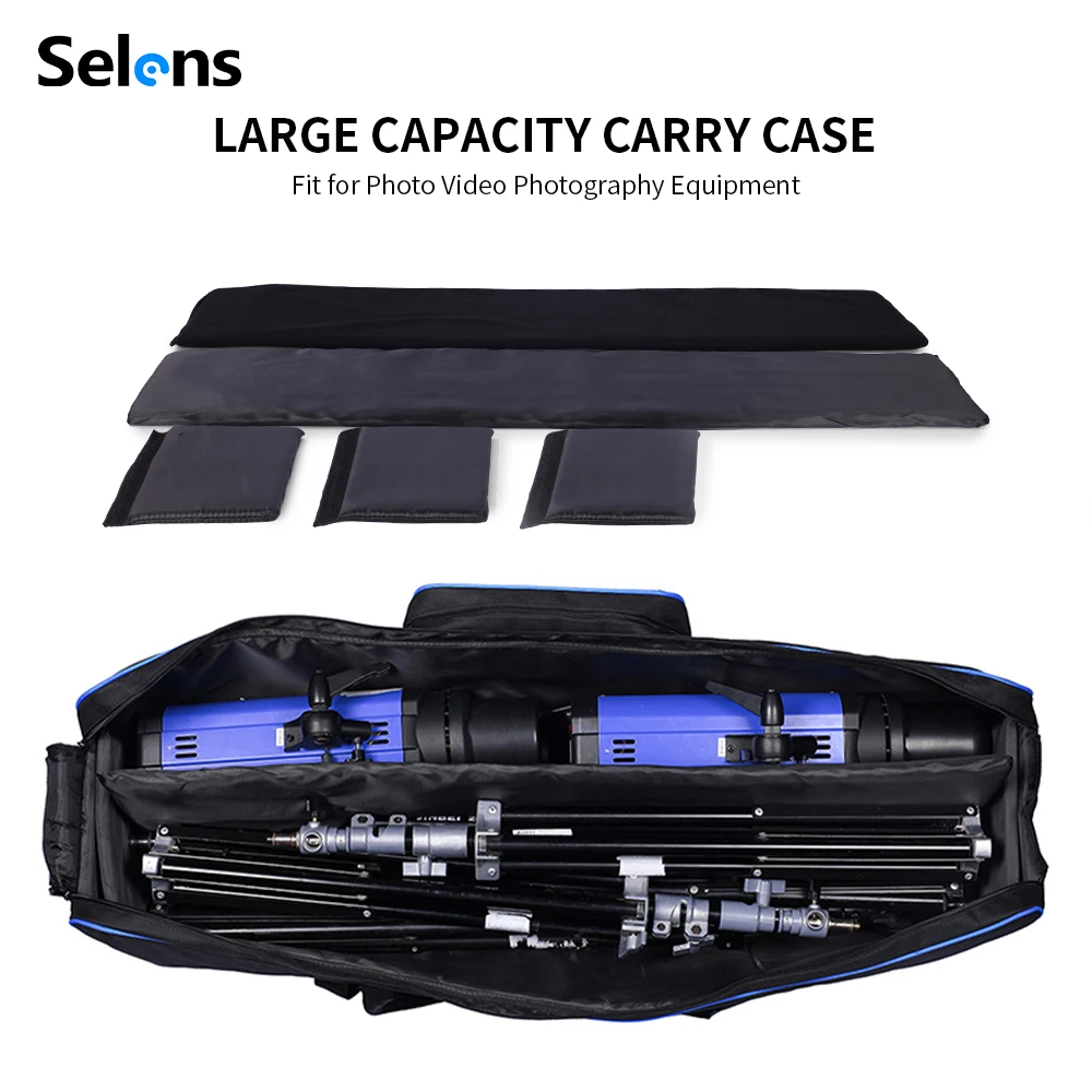 Selens 105cm/43in Handbag Carry Bags Photography Equipment Padd Zipper Bag For Light Stands Umbrellas Tripod Waterproof Camera