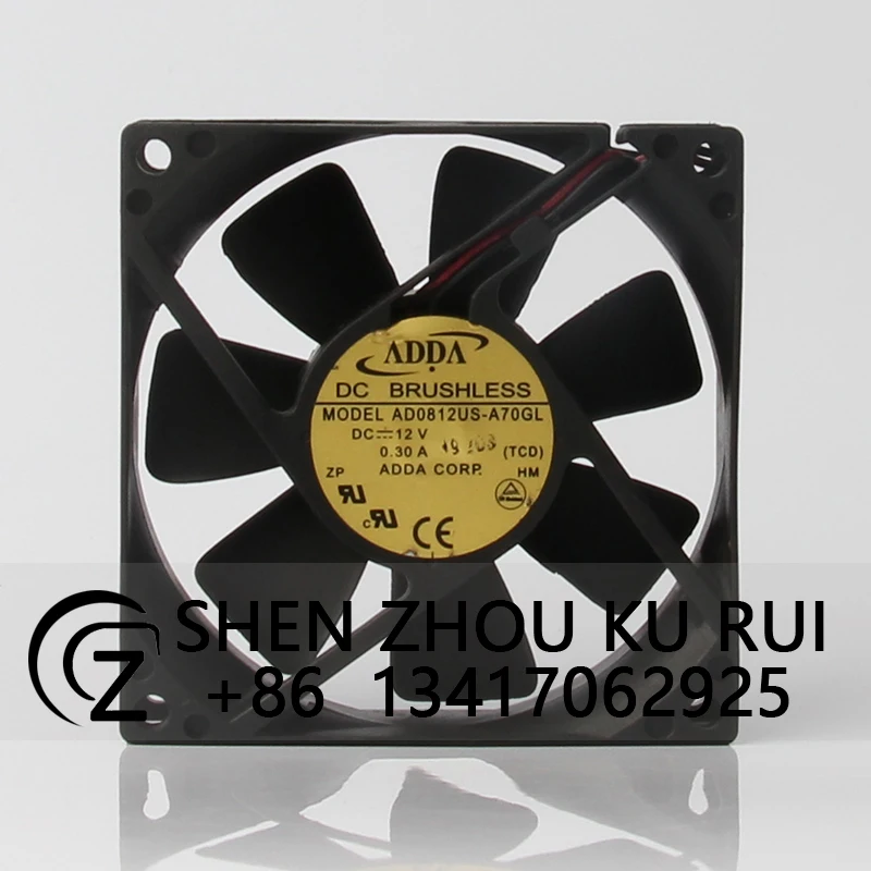 

AD0812US-A70GL Case Cooling Fan for ADDA DC12V 0.30A EC AC 80x80x25MM 8CM 8025 Centrifugal Exhaust Industrial Axial Ventilation