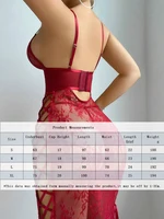 Sexy Weihnachts-Dessous, hohl, Anal, rückenfrei, V-Ausschnitt, Brustumhüllung, Wellenverband, Damen-Spitze, durchsichtige Unterwäsche, Spaghettiträger 6