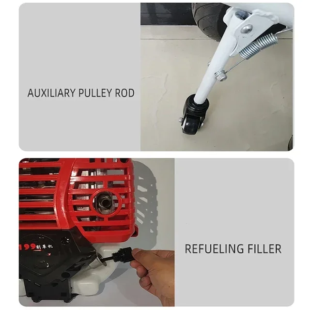 New Portable Small Multifunctional Hand Push Lawn Mower 4-Stroke Powered Land Reclamation And Soil Loosening Lawn Mower Farming 6