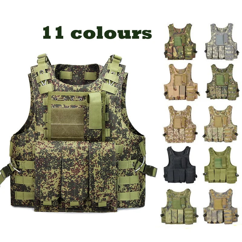 

Military Camouflage Vest Airsoft Paintball Army Combat Molle Vest Hunting Waistcoat Combat Assault Plate Carrier Vests