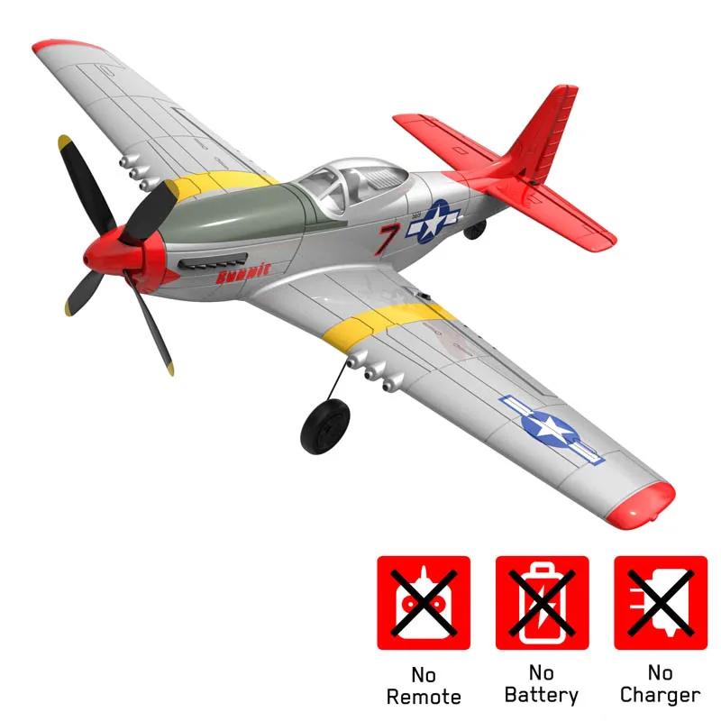 EPP 400mm P51D Mustang /BF109/P40/Zero PNP Plane 2.4G 4-CH 6-Axis One-key Aerobatic RC Warbird Mini Plane 4