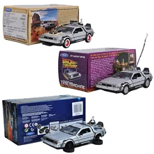 

Welly 1/24 Diecast Alloy Model Car DMC-12 Delorean Back To The Future Time Machine Metal Toy Car for Kid Toy Gift Collection