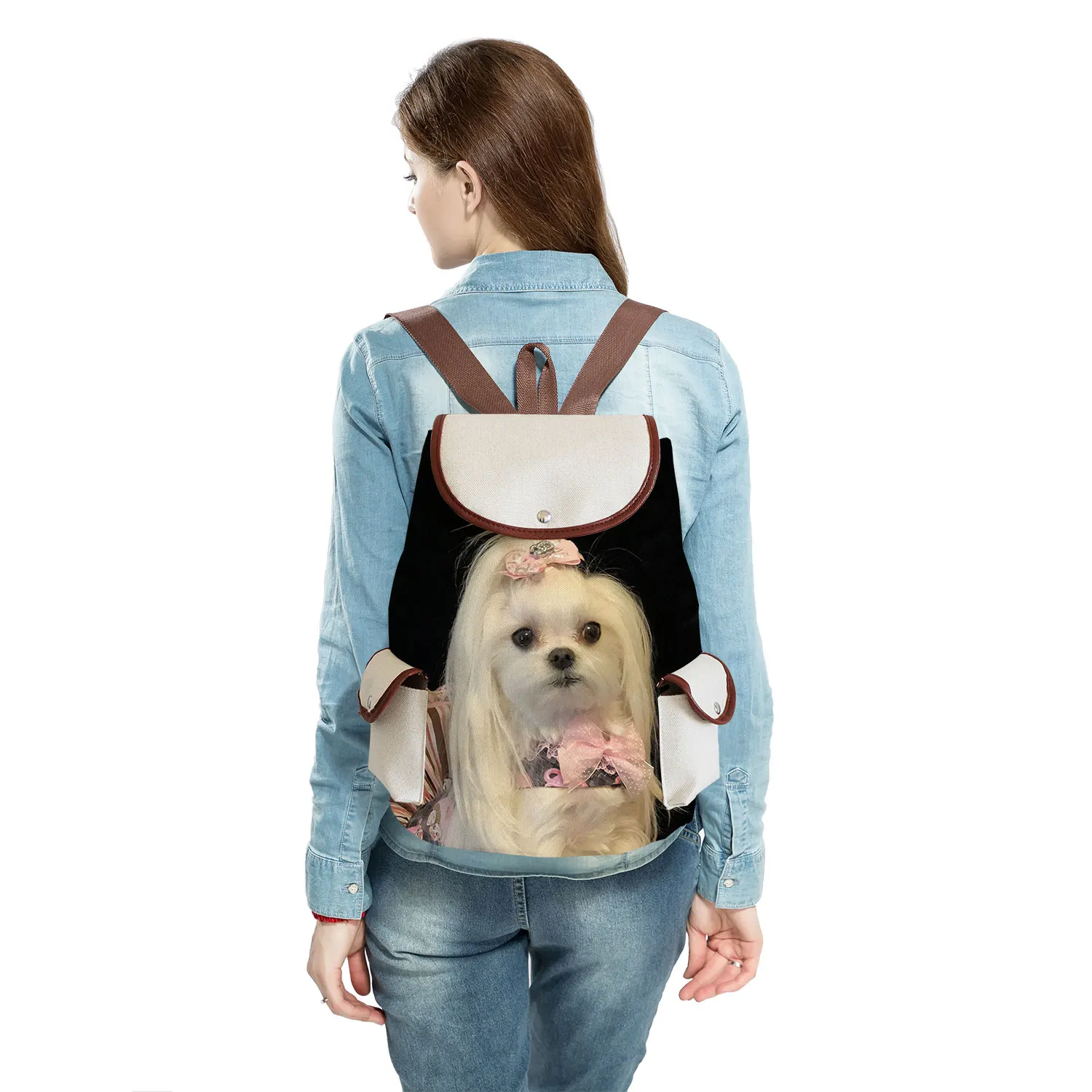 Personalizado Shih Tzu Dog Impresso Bolsas Designers