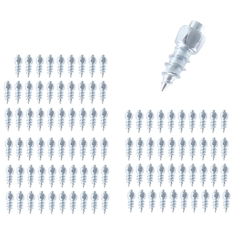 A96E-100PCS 12Mm Tire Studs Carbide Screw Snow Spikes Anti-Slip Anti-Ice For Car/SUV/ATV/UTV Car Tire Stud