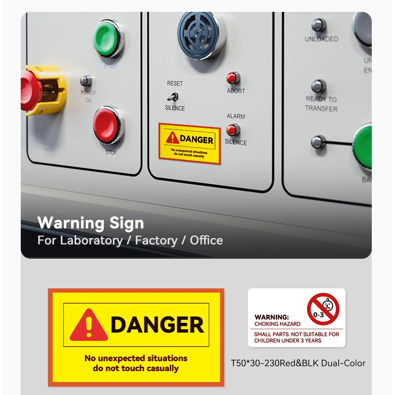 NiiMbot B21Pro Thermal Printer Red & Black Printing Label Paper 300DPI HD Sticker for Warning Signs, Supermarket Promotional