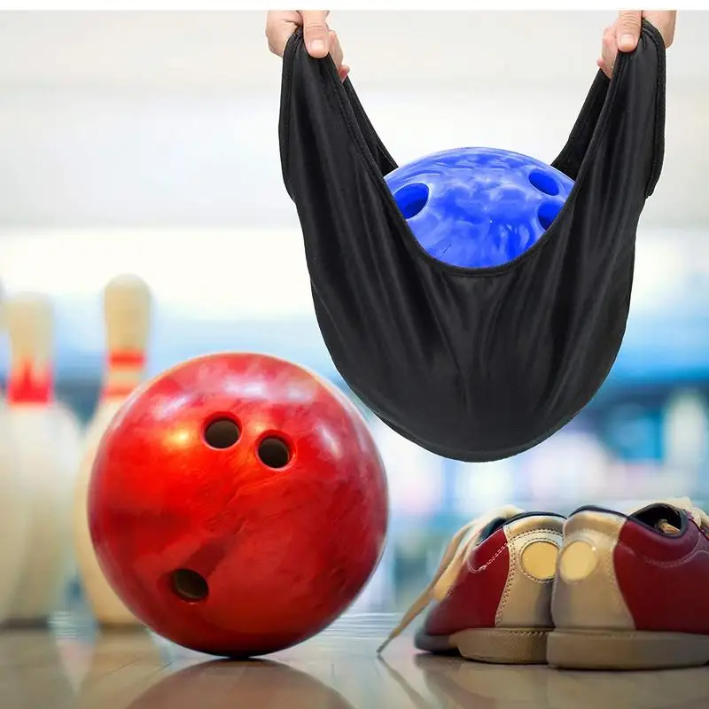 Bowling Ball Cleaning Towel Microfiber Bowling Ball Polisher Cleaner Bowling Ball Carrier Bag Wiping Cloth Bowling Accessory