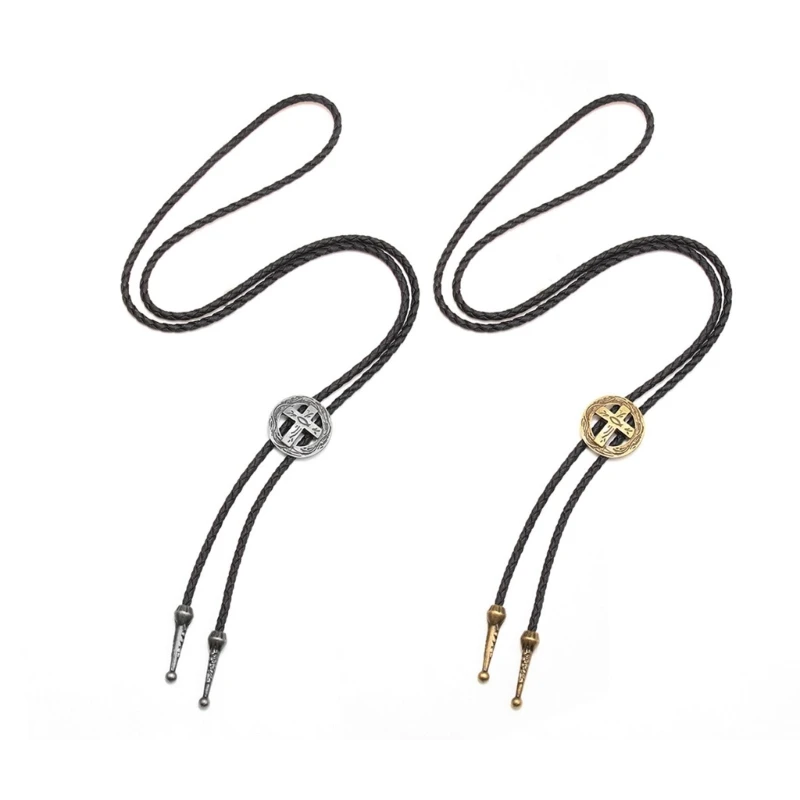 

Bolo Tie for Men Carnivals Necktie Hollow Buckle Decors Halloween Necktie
