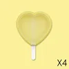 4 yellow heart