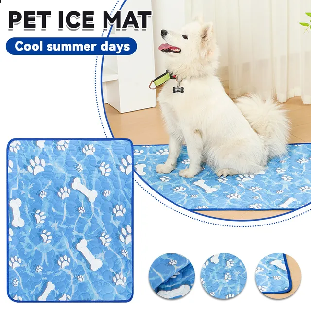 Dog Cooling Pad Self-Cooling Ice Silk Washable Pet Mat Comfortable Cooling Pad for Dogs And Cats Cooling Beds Cats Accessories 5
