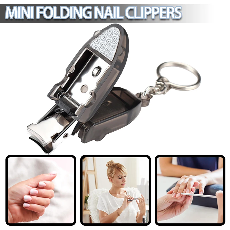 Mini Folding Nail Clippers Manicure Cutter Pocket Outdoor Keyring