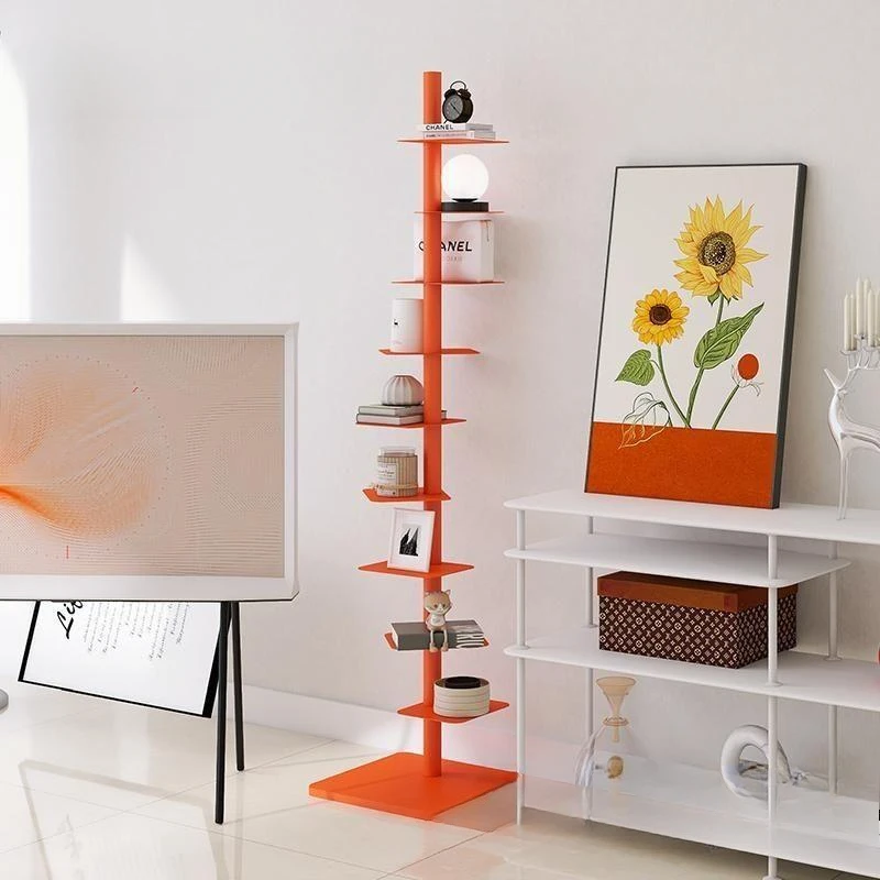 Creative Rotation Invisible Spiral Display Rack Living Room Iron Household Corner Shelf Multifunctional Furniture Bookshelves G