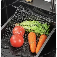 อ่างล้างจานสแตนเลสสีดำแบบเรนด์แดนซ์ ขนาดใหญ่ ชามเดี่ยว แบบติดตั้งใต้เคาน์เตอร์ พร้อมก๊อกน้ำและท่อระบายน้ำ 4