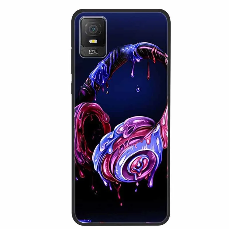For TCL 403 TEMPERED GLASS SCREEN PROTECTOR + CLEAR SILICONE TPU CASE