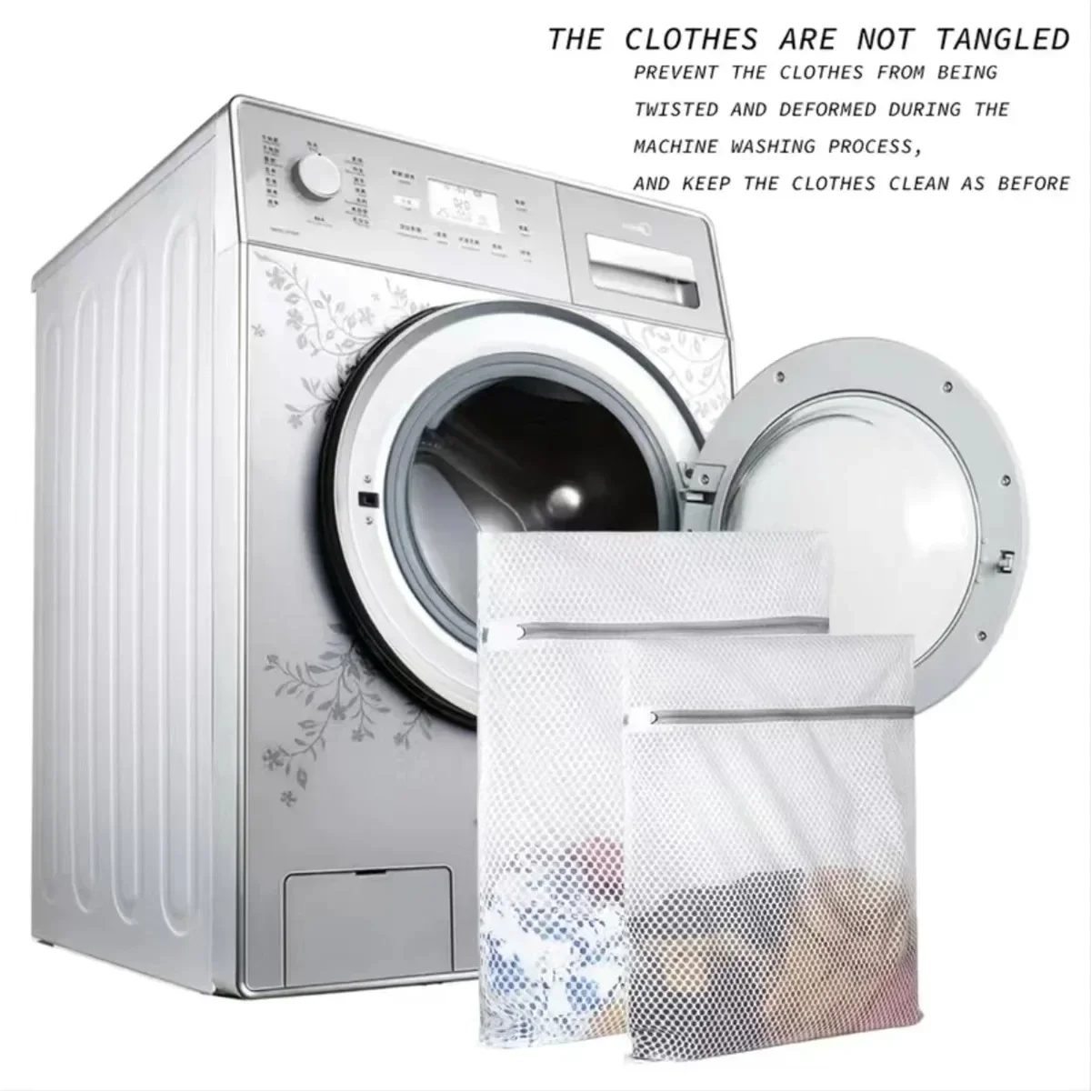 Dirty Laundry Basket Clothes Organizer Durable Lingerie Honeycomb Grid Delicate Clothing Fine Tidy Reusable Mesh Fabric Bag Home