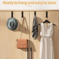 ห้องน้ําประตู Hook สแตนเลส S-Shape ผู้ถือแขวนประตูกระจกชั้นวางผ้าเช็ดตัวอุปกรณ์ห้องน้ํา 2