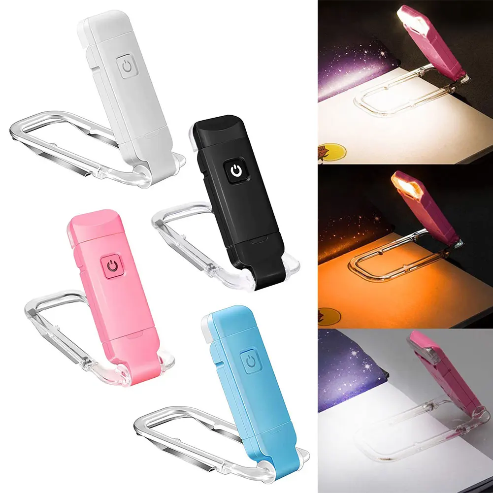 USB Rechargeable Portable Clip-on LED Reading Light Reading Lamp Eye Care Book Lamp