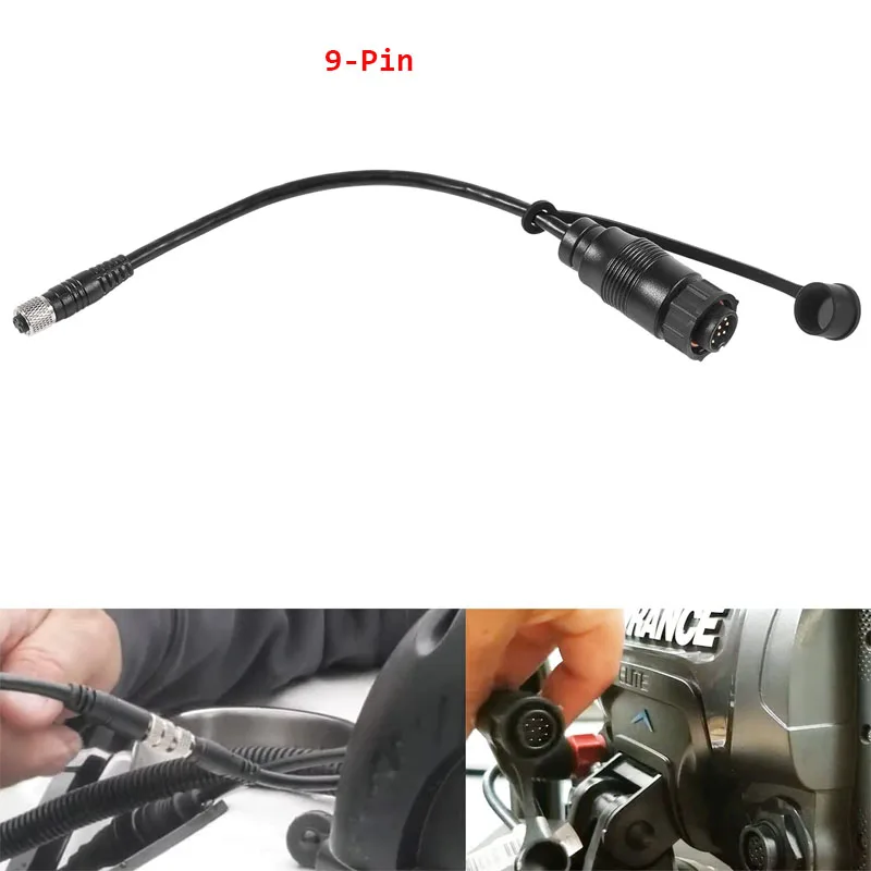 

1852076 9-Pin Adapter Cable MKR-US2-16 for Lowrance Elite Ti2 & HDS Connect Universal Sonar 2 Transducer on Your Trolling Motor