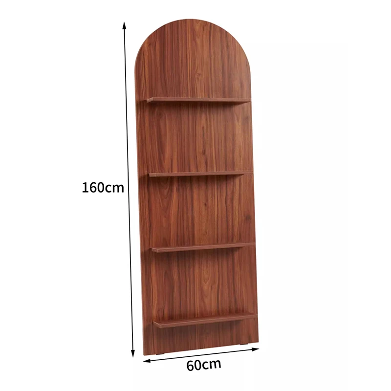 Nordic Retro Bookshelf Modern Living Room Newspaper Magazine Rack Floor-standing Promotional Wall-mounted Storage Rack FYMR
