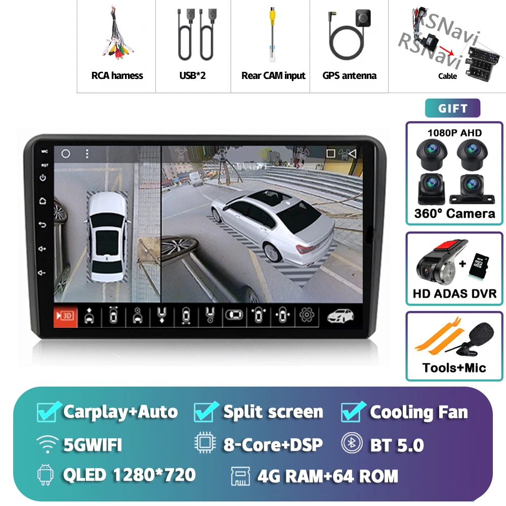 4G-64G 360 DVR