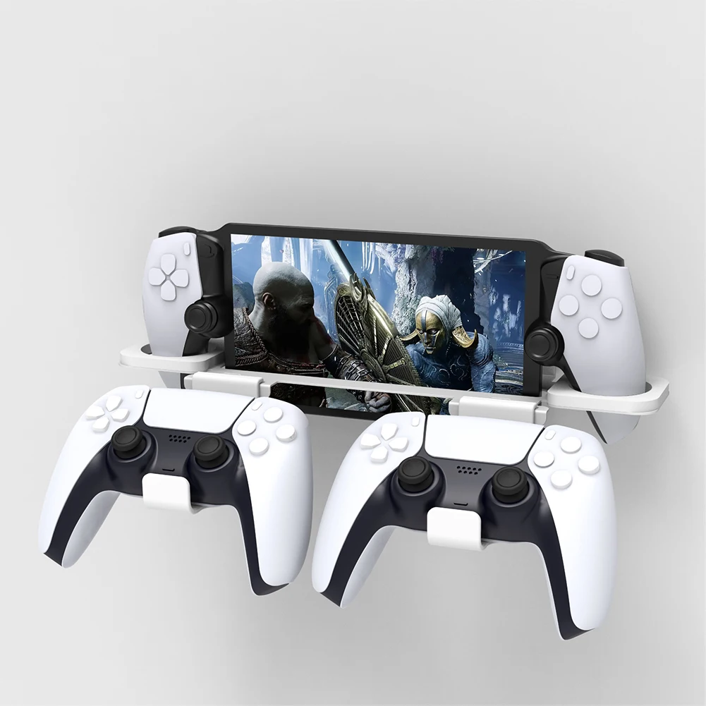 For PS5 Portal Game Console Wall Stand Controller Holder Wall Mount Bracket Universal Storage Organizer for PS5 Game Controllers