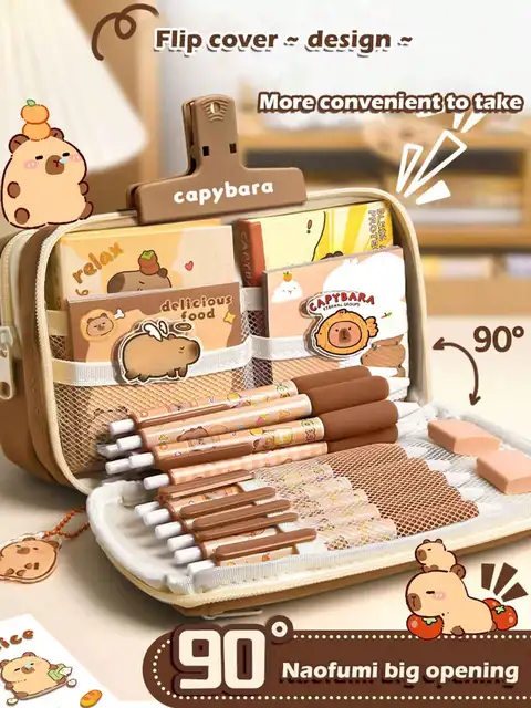 Large Capacity Flip Pencil Case 4