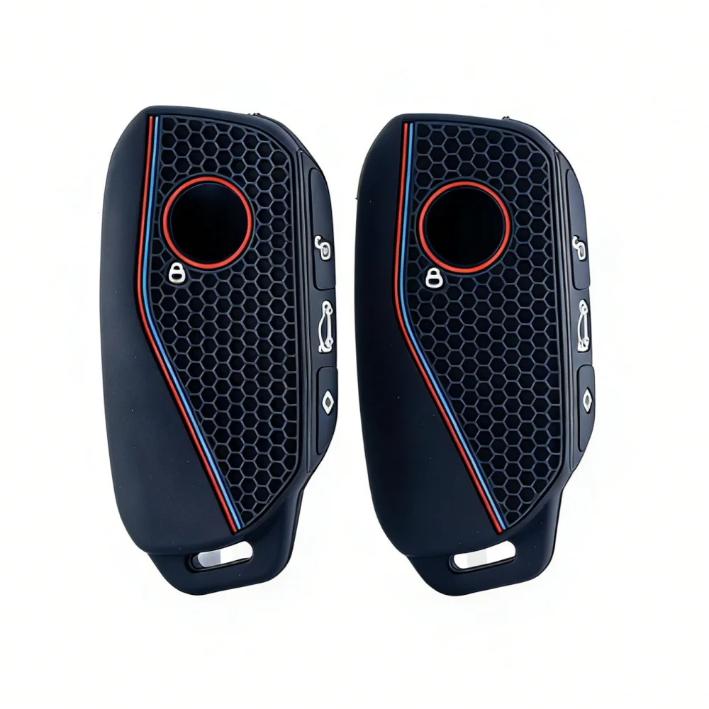 Premium Silicone Alcantara Car Remote Key Case Cover Accessories