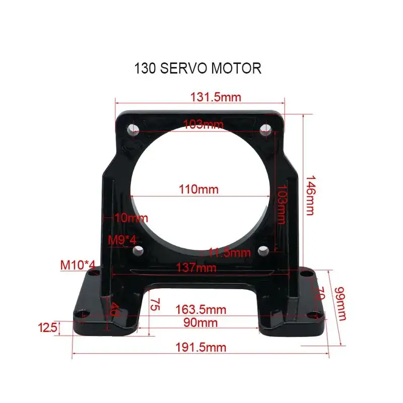 MHCNC Stepper Servo Motor Mount Bracket 42/57/60/80/86/90/110/130 Fixed Base For Nema17 Nema23 Nema34 Nema42 Nema52 image 12