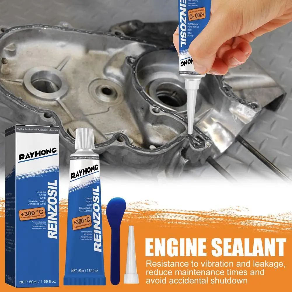 Car Engine Sealant Metal Fuel Tank Oil Pan Cylinder Gasket Oil-resistant Repairing Adhesive Metal Repair Agent Strong Casting Car Engine Sealant