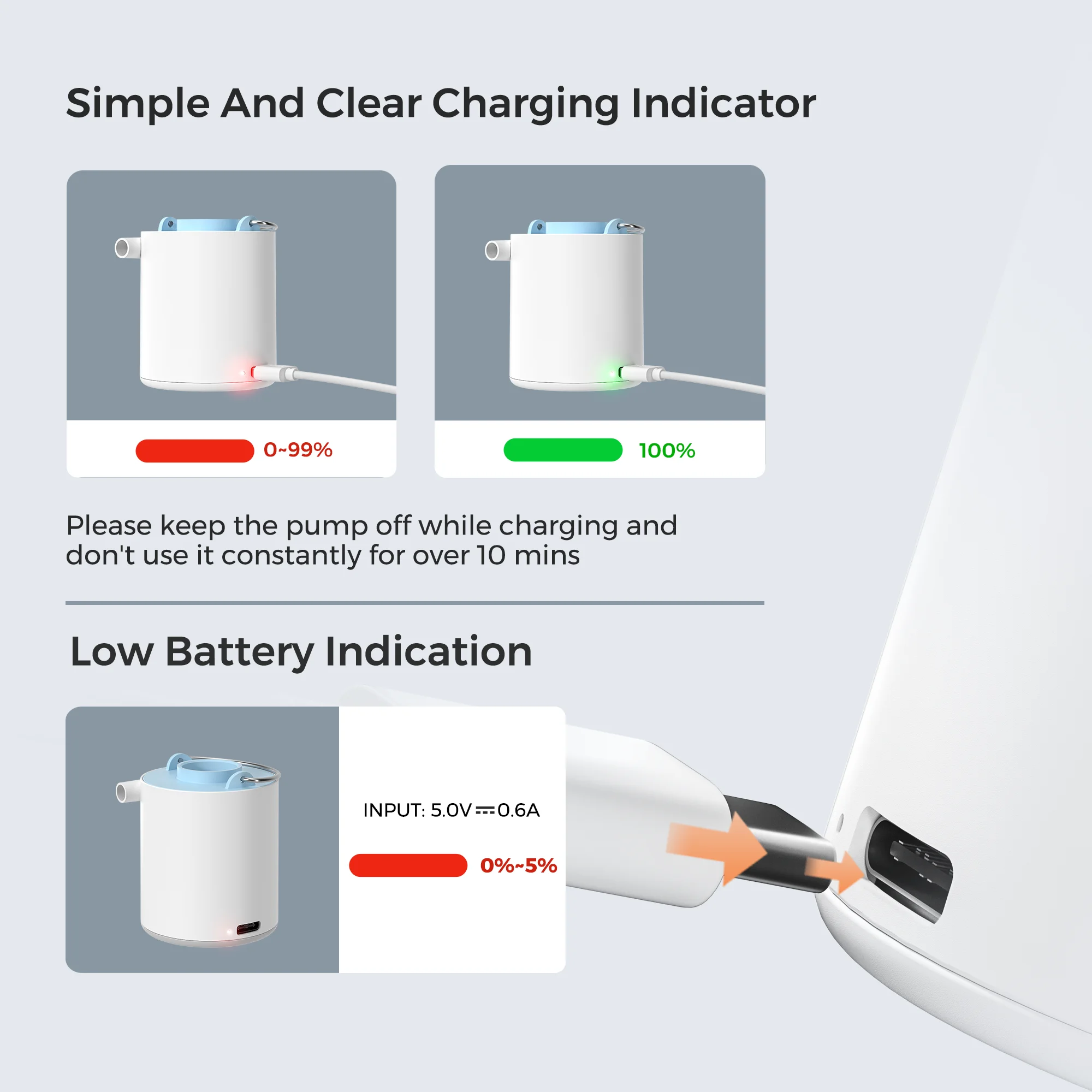 Air Pump Electric Air Pump FLEXTAIL TINY PUMP X Portable Camping Air Pump 1300mAh Battery Rechargeable For Pool Floats Air Mattress Vacuum Bags