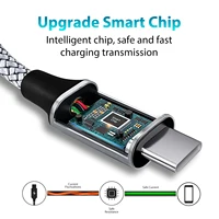 60 Вт, 1 м/2 м/3 м/5 м, двойной кабель Type-C для быстрой зарядки, аксессуары для мобильных телефонов, передача данных для Samsung Huawei Millet — изображение 5