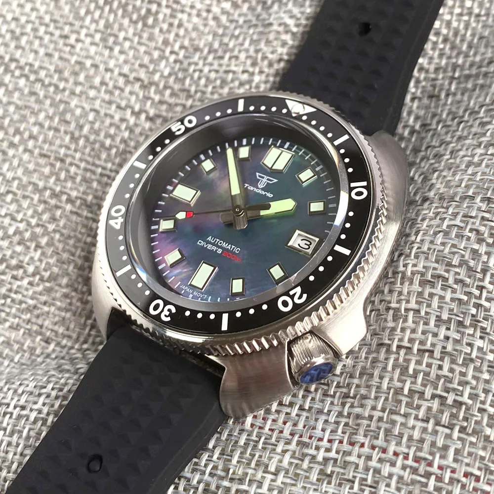 Tandorio-メンズウォッチnh35,44mm,クォーツムーブメント,自動