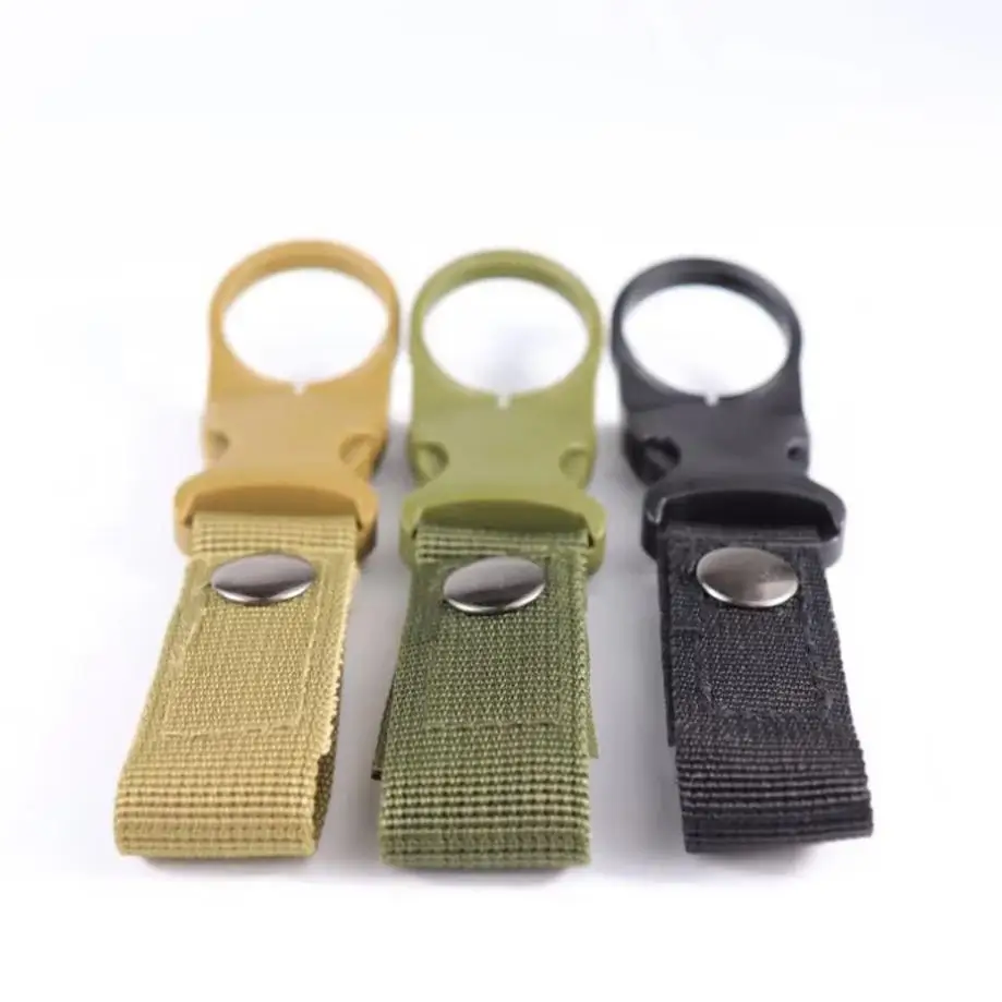 1Pcs Multi-Functional Mineral Water Clip PortableTactical Nylon Ribbon Mountaineering Buckle And Water Bottle Clip Easy To Carry