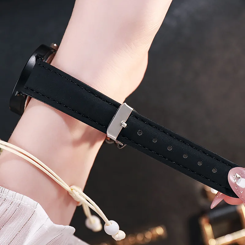 2025 Simple Vintage Classic Digital Quartz Women Watch Casual  Leather Band Strap Round Analog WristWatches Luminous Hands Clock 5