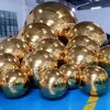 Holographic Gold Inflatable Mirror Ball 50cm Hanging Inflatable Disco Ball Giant Spheres For Events Show Decoration 1