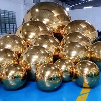 Holographic Gold Inflatable Mirror Ball 50cm Hanging Inflatable Disco Ball Giant Spheres For Events Show Decoration 1